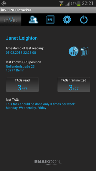 ENAiKOON inViu NFC-tracker